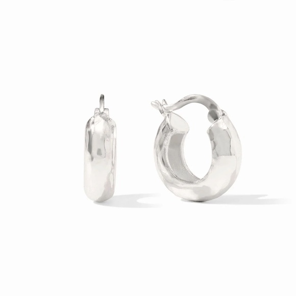 Julie Vos Catalina 2-in-1 Silver Hoop Earrings - Picture 5 of 7